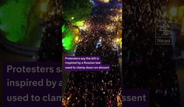 Thousands march in Georgia's capital against a controversial 'foreign agents' bill