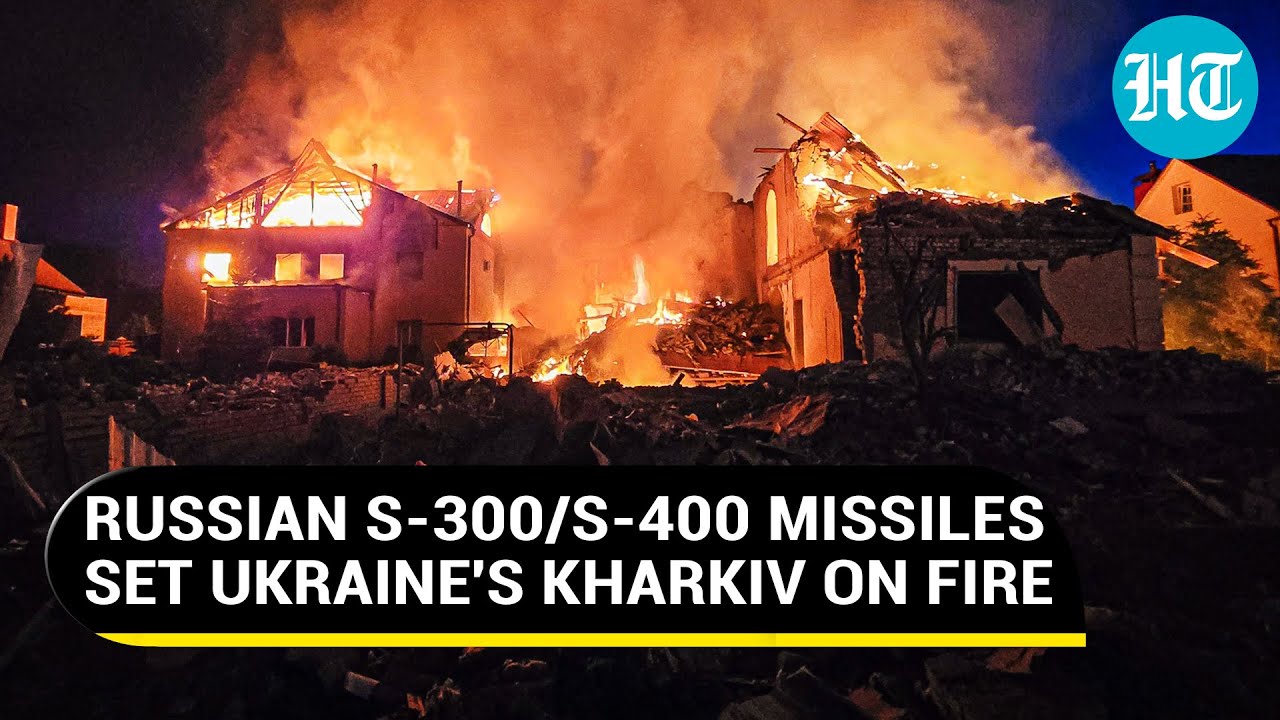Putin's Aerial Blitz Burns Kharkiv, Russian FPV Drones Chase Kyiv's Troops At Frontline | Watch