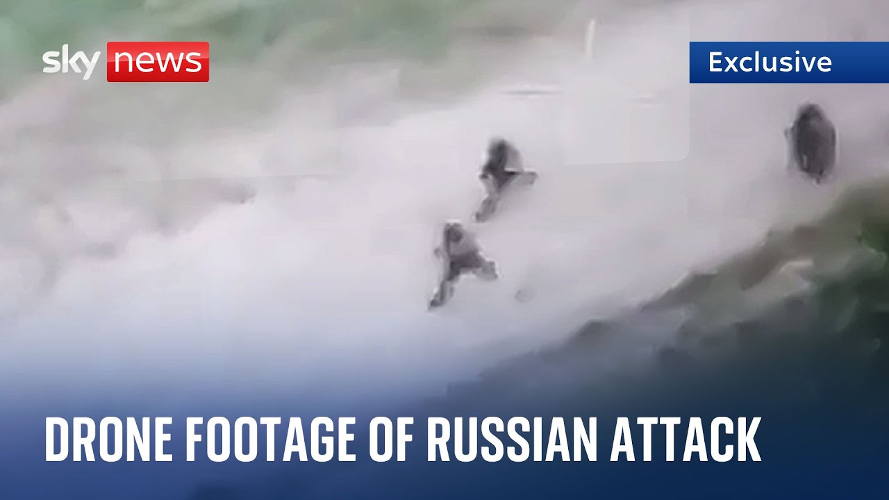 War in Ukraine: Drone footage shows Russian troops' movement on the frontline