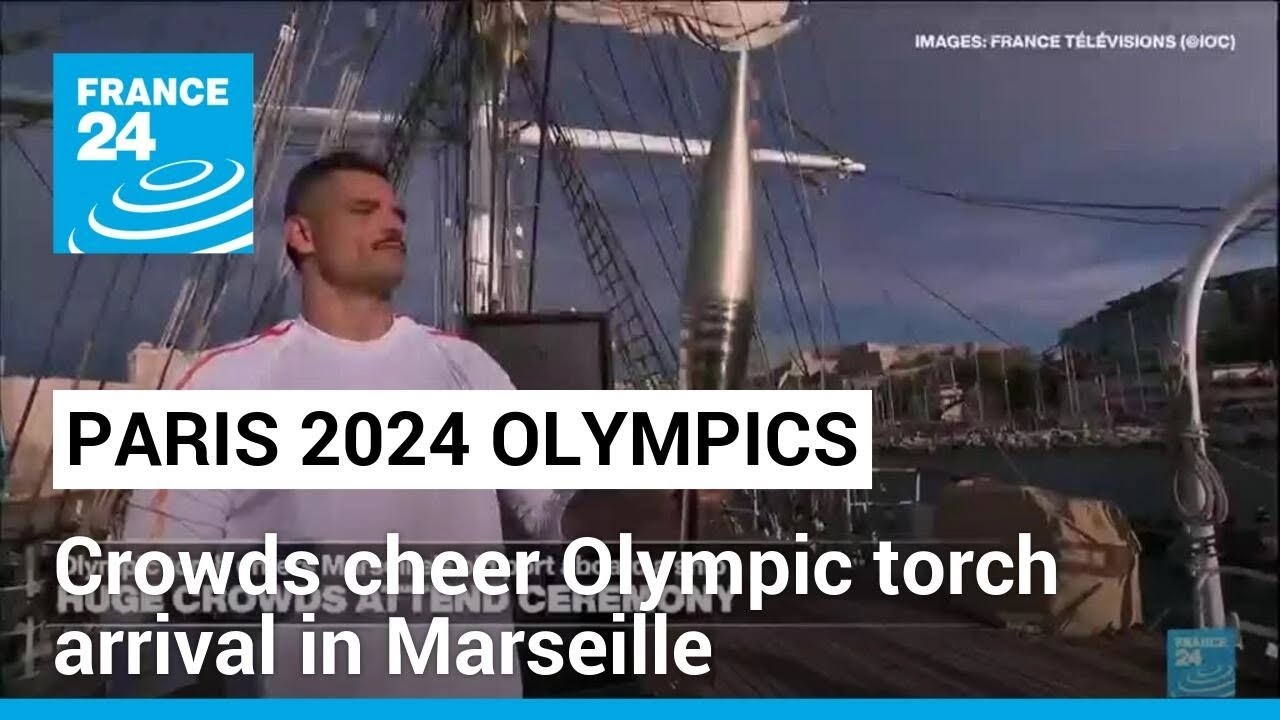 Olympic torch arrives in Marseille after 12-day sea journey from Greece • FRANCE 24 English