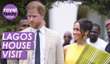 Prince Harry & Meghan Recieve Warm Welcome During Visit to Lagos House