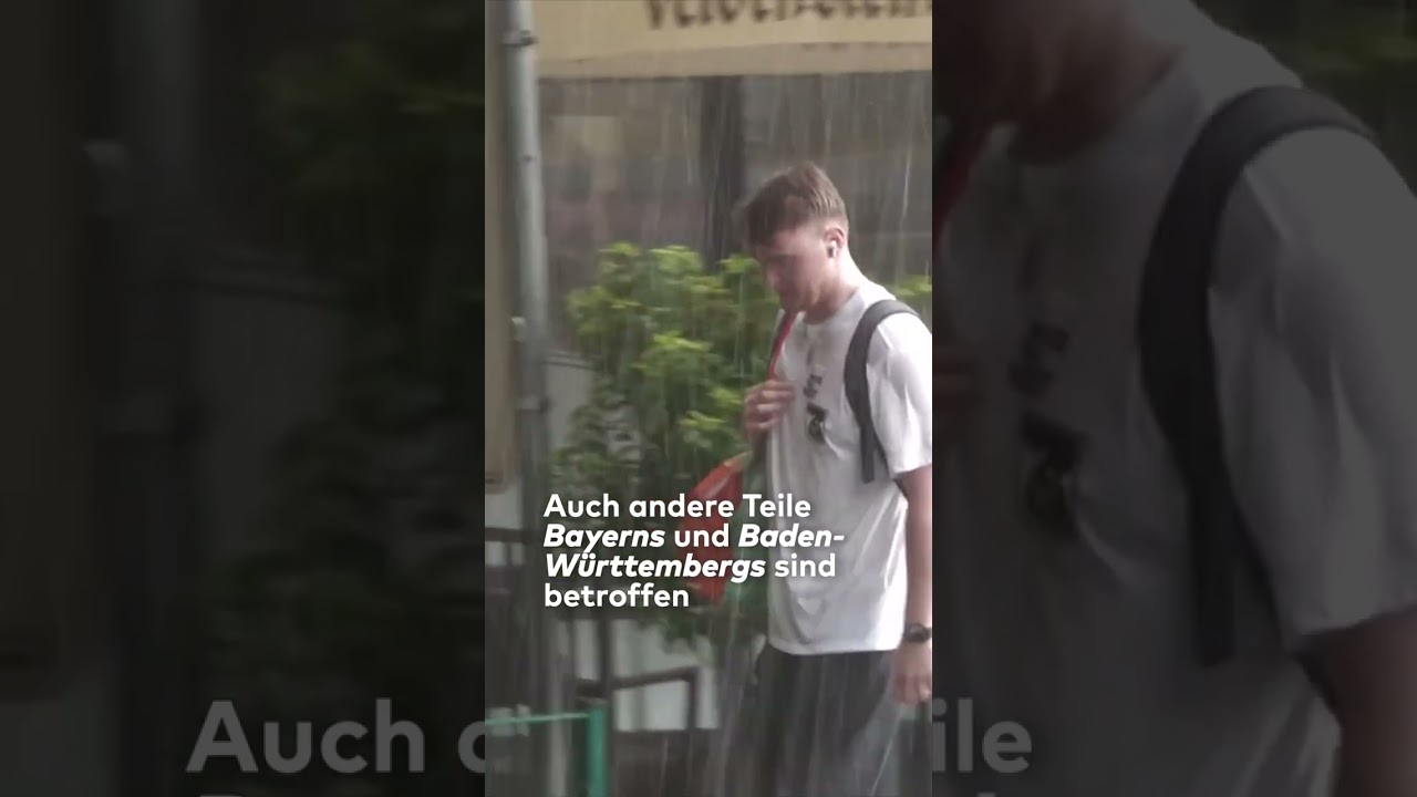 DEUTSCHLAND: Extrem-Unwetter! Heftige Szenen im Süden von Deutschland I WELT #shorts