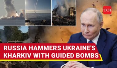 Putin's Forces Bomb Ukraine's Military Airfield; Guided Bombs Rained On Kharkiv | Watch