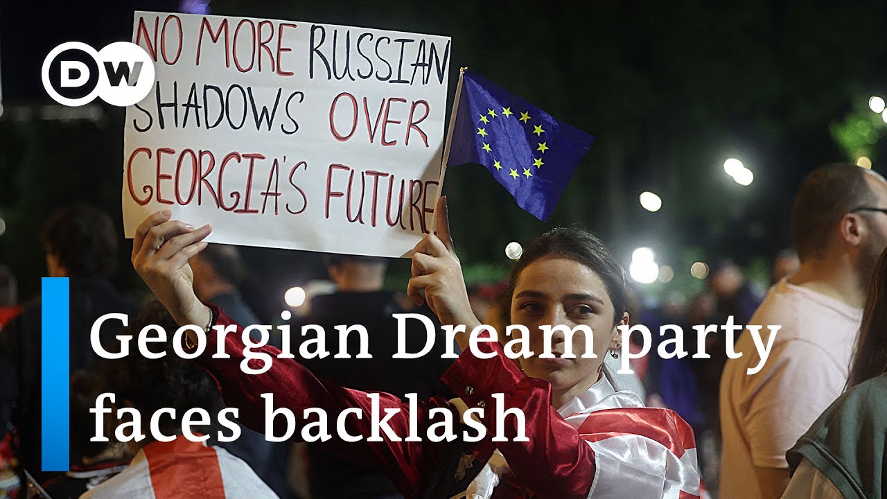 Massive protests in Tbilisi: Thousands march against 'foreign influence bill' | DW News
