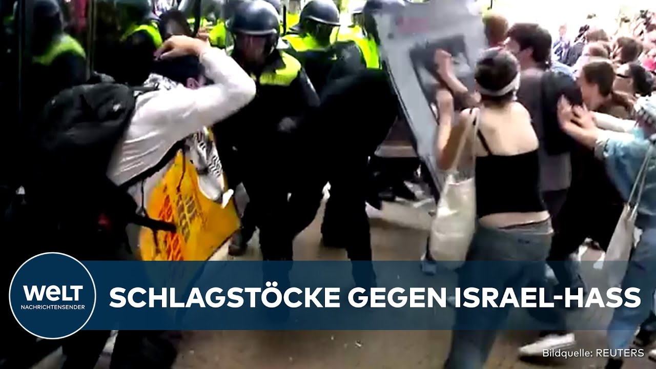 AMSTERDAM: Schlagstöcke gegen Studenten! Polizei räumt anti-israelische Universitätsbesetzung