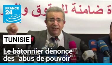 Tunisie : le bâtonnier dénonce des "abus de pouvoir" après l'arrestation d'avocats • FRANCE 24