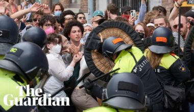 Riot police break up pro-Palestinian protest in Amsterdam