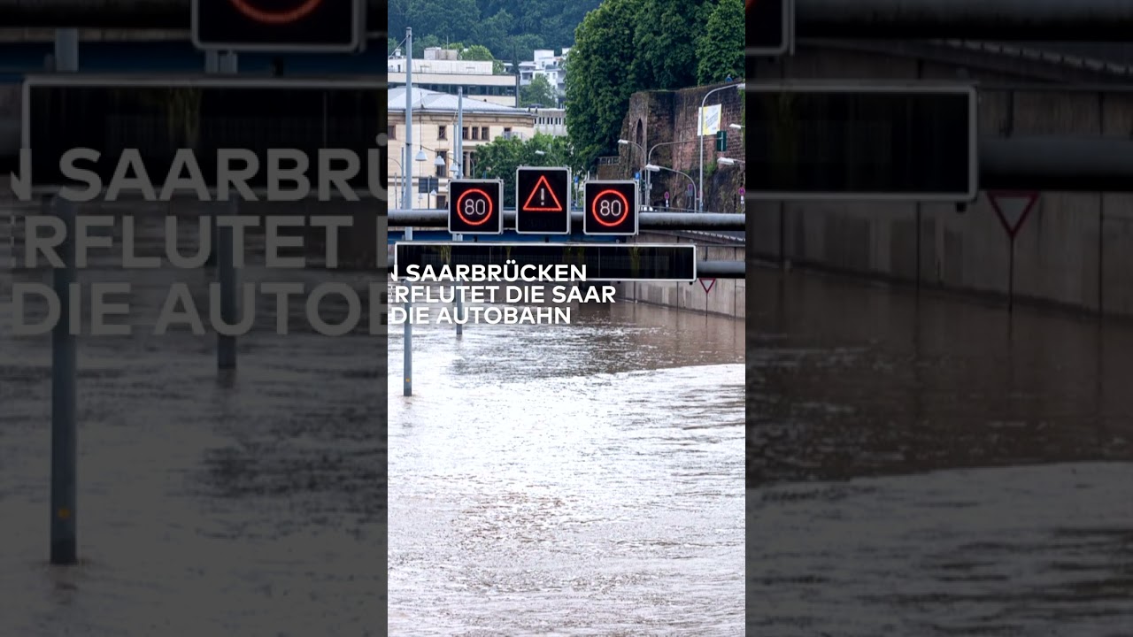 EXTREM-WETTER: Stadtautobahn wird zu Flussbett – Unwetter sorgt für Chaos in Deutschlands Südwesten