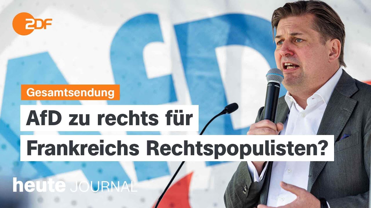 heute journal vom 21.05.2024 Le Pen bricht mit AfD, Baerbock besucht Kiew, Reichsbürger-Prozess