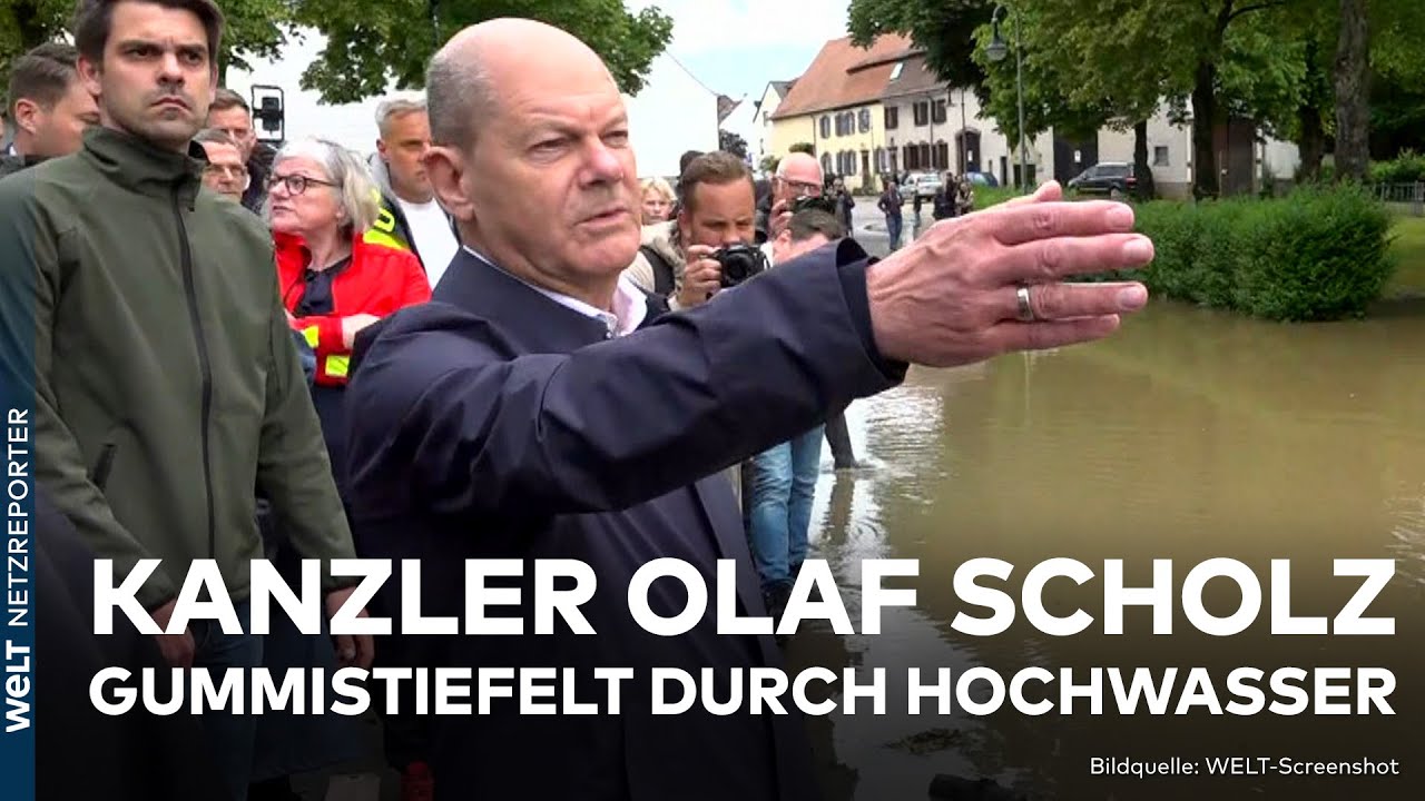 SAARLAND-FLUTWELLE: Kanzler Olaf Scholz macht sich ein Bild in den Hochwasser-Gebieten | WELT News