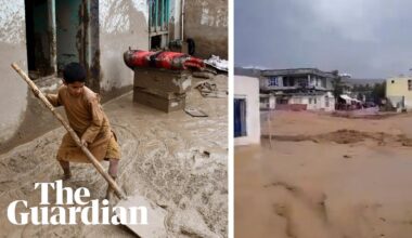 Huge torrents of muddy water swamp northern Afghanistan