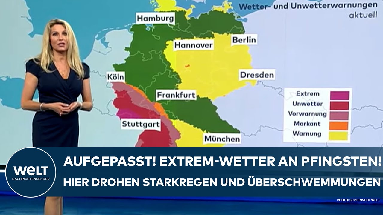 DEUTSCHLAND: Extrem-Wetter an Pfingsten! Aufgepasst! Hier drohen nun Starkregen und Überschwemmungen
