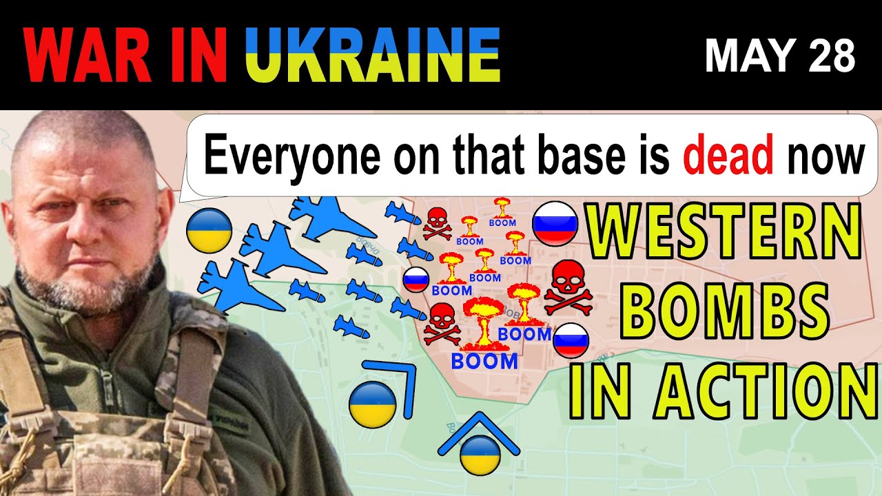 28 May: Nice. Ukrainians UNLEASH JDAM BOMBS ON THE NEW RUSSIAN BASE IN LARGE NUMBERS| War in Ukraine
