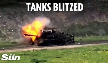 Ukraine drones blast invading soldiers as Russian tanks explode in smoke