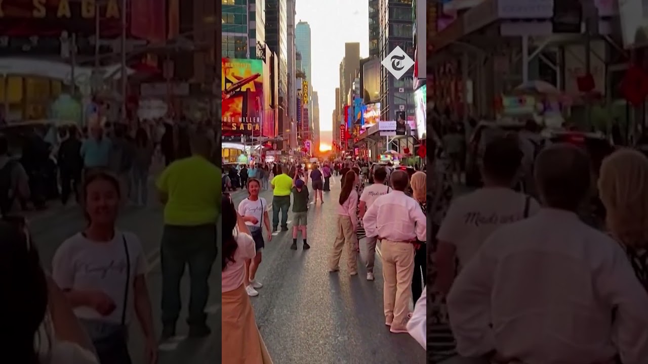 ‘Manhattanhenge’ sunset wows New Yorkers