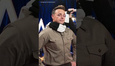 Ant McPartlin can’t stop smiling as he brings his baby to BGT set for the first time. #thesun #bgt