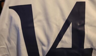 The jersey of the #14 goat came in today