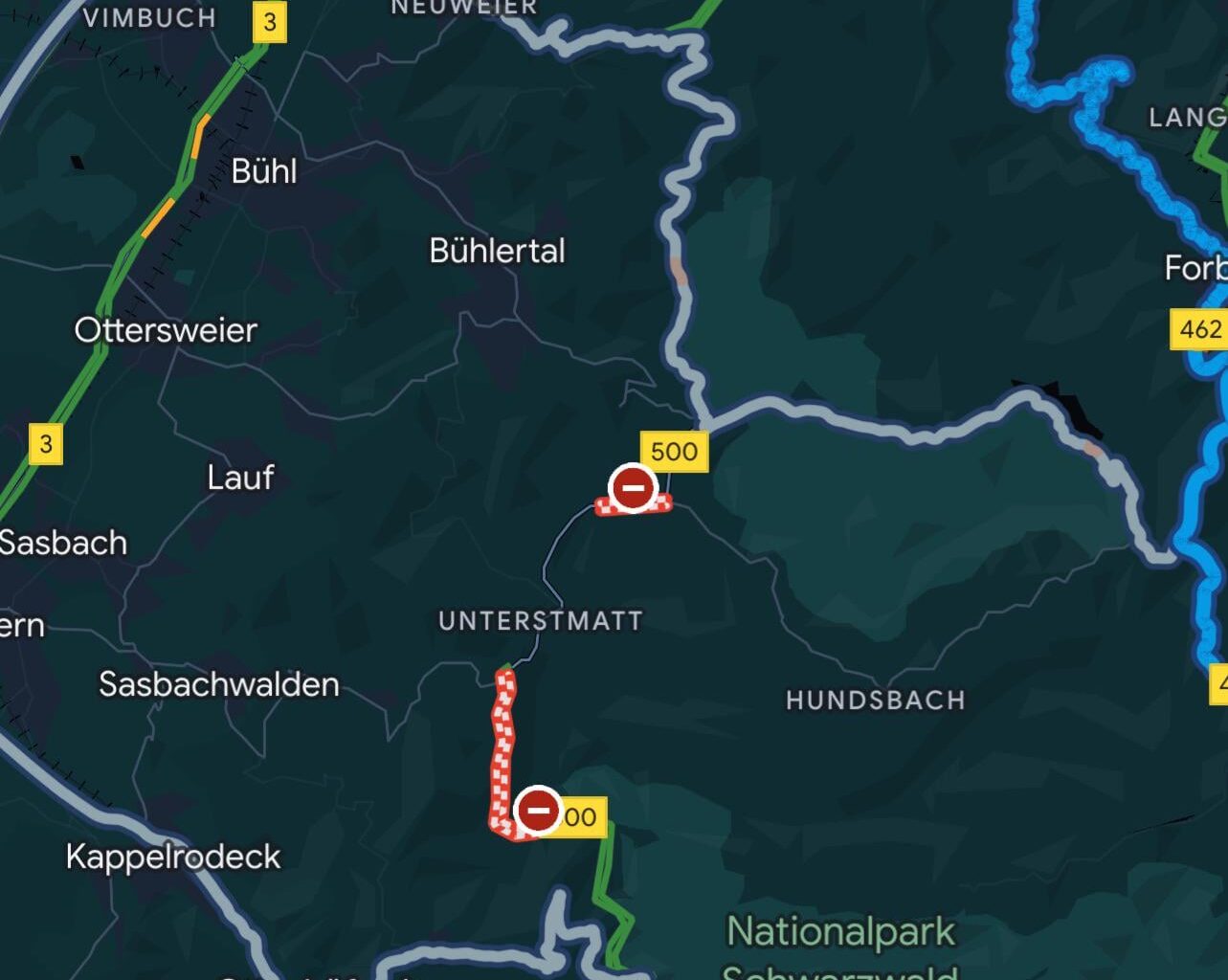 Black Forest High Road - Road Closures?