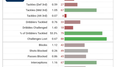 Comparing defensive stats of our DM targets