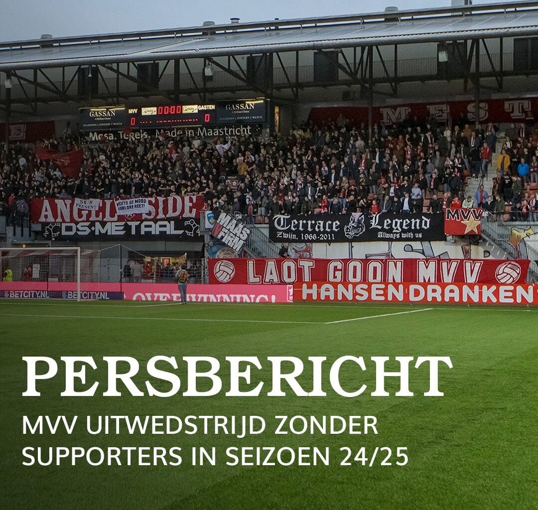 The KNVB has punished MVV Maastricht with playing one game without away supporters in the new season 2024-2025. The reason for this punishment is the throwing of one or more cups of beer by supporters.