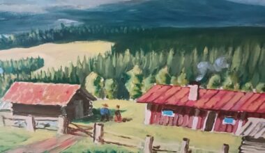 Några tavlor min gammelmorfar Vilhelm Nogi Andersson har målat