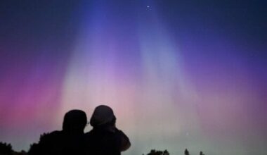 Northern lights and current geomagnetic storm