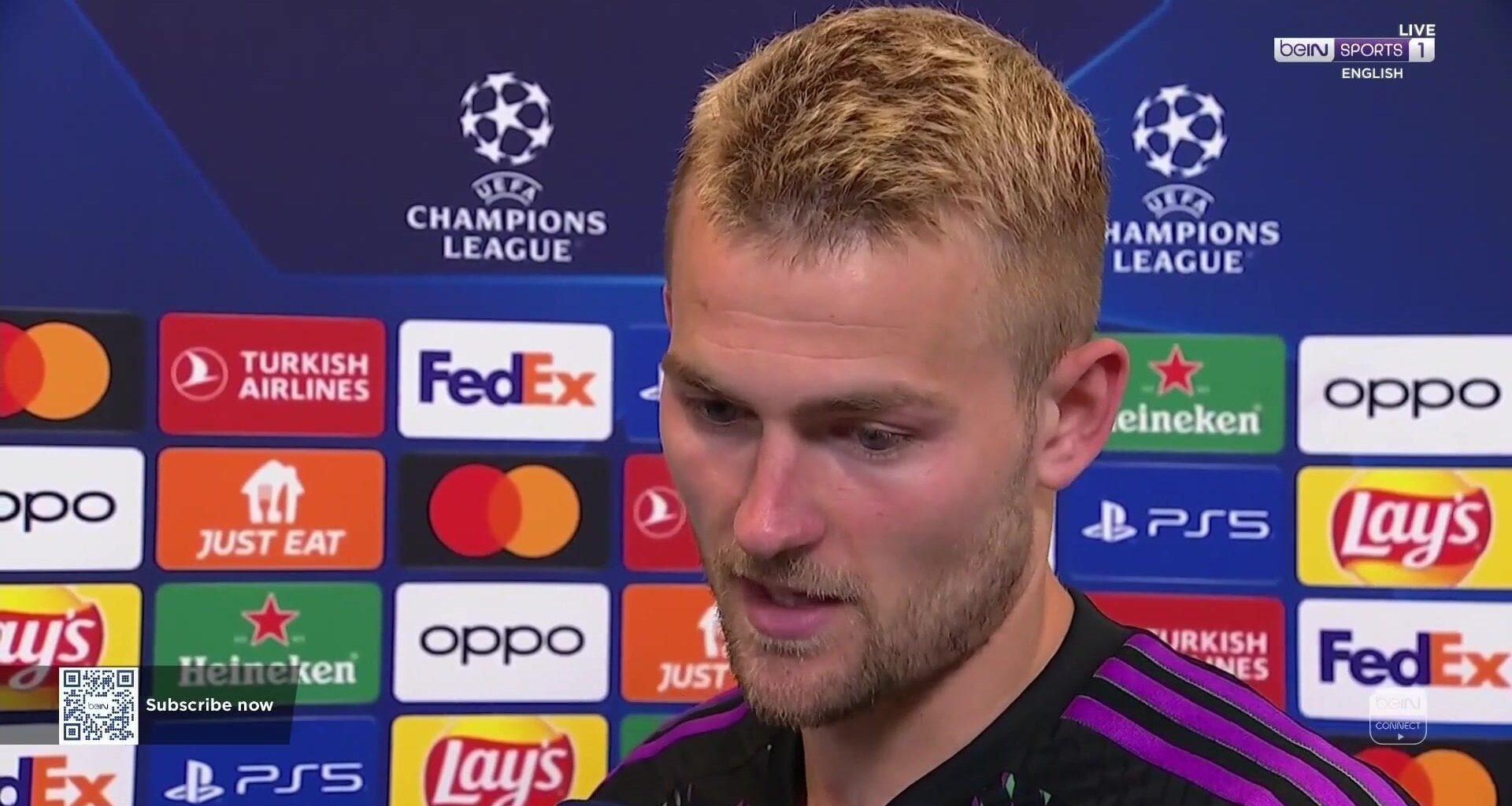 De Ligt: "This is a shame. The linesman said to me sorry I made a mistake"