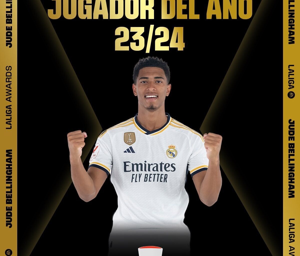 La Liga Player of the Season: Jude Bellingham.

19 goals, 6 assists on his first season in Spain for Real Madrid star