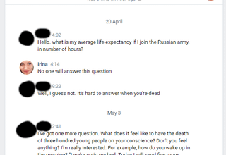 I decided to ask a Russian army recruiting officer some questions. I don't think she was happy about it.