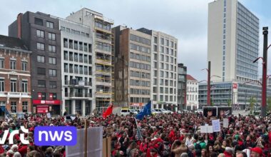 Thousands of teachers protest in Antwerp against education report, the first of a series of action days