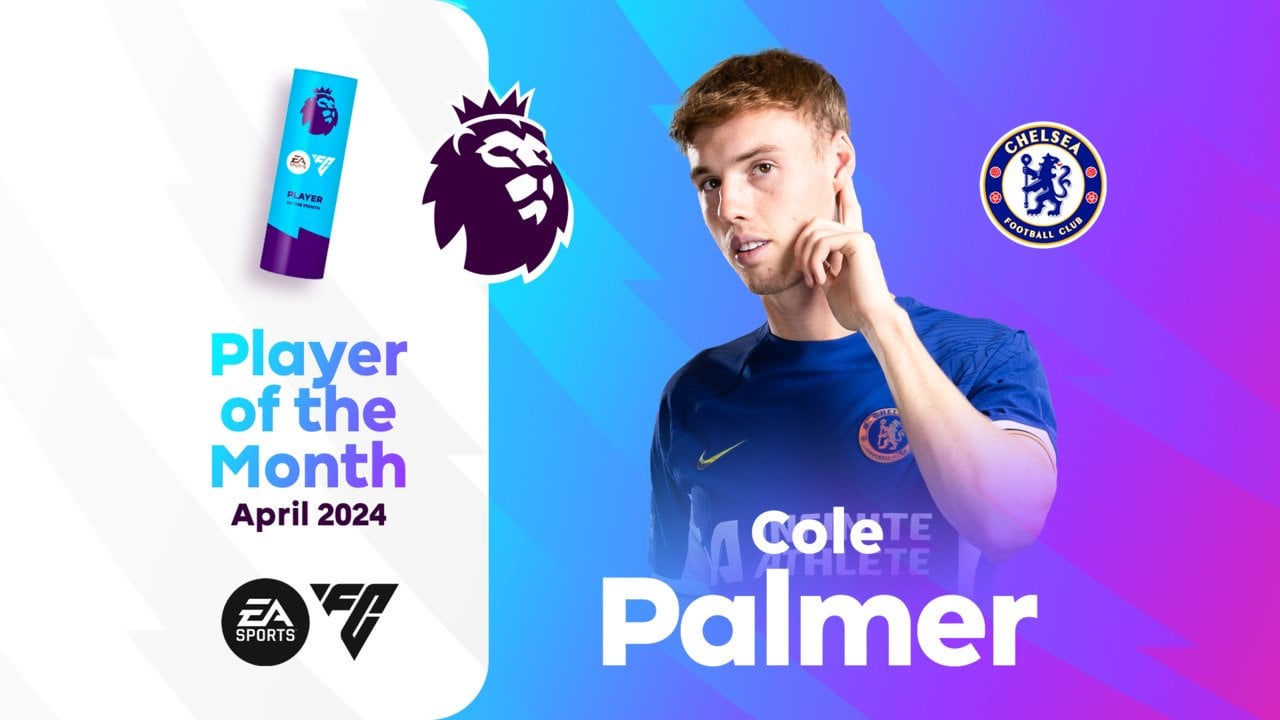 Cole Palmer has won April’s Premier League player of the month