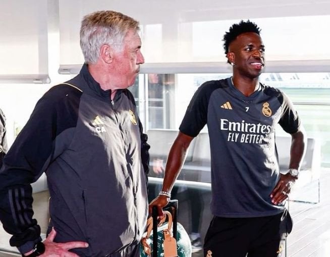 "He's always given me confidence, and scolded me when I've needed it" - Vinicius Junior on Carlo Ancelotti