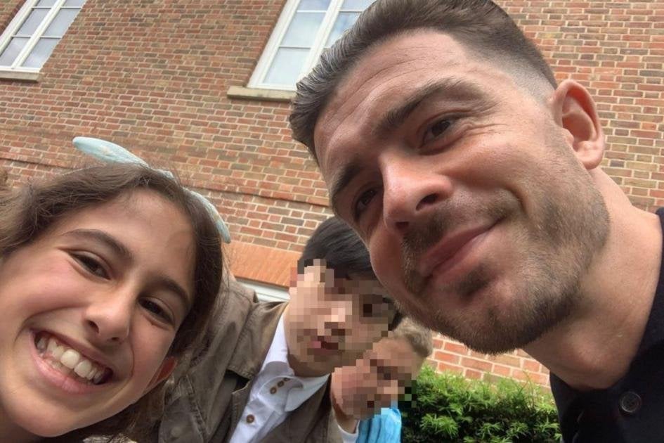 Girl's delight at meeting 'hero' Jack Grealish near The Grove Hotel