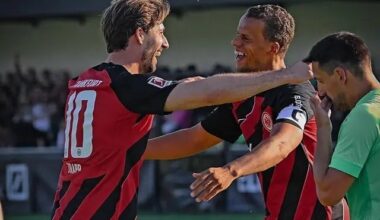 Frankfurt goalkeeper plays outfield, scores twice in friendly match