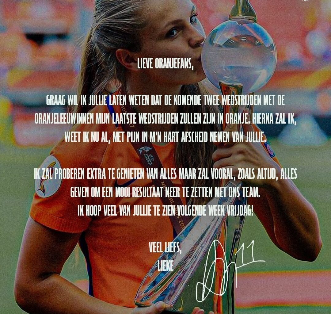 Lieke Martens retires from the Dutch national team