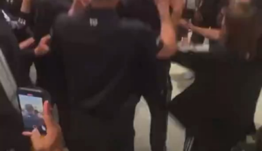 Real Madrid players celebrating winning La Liga.
