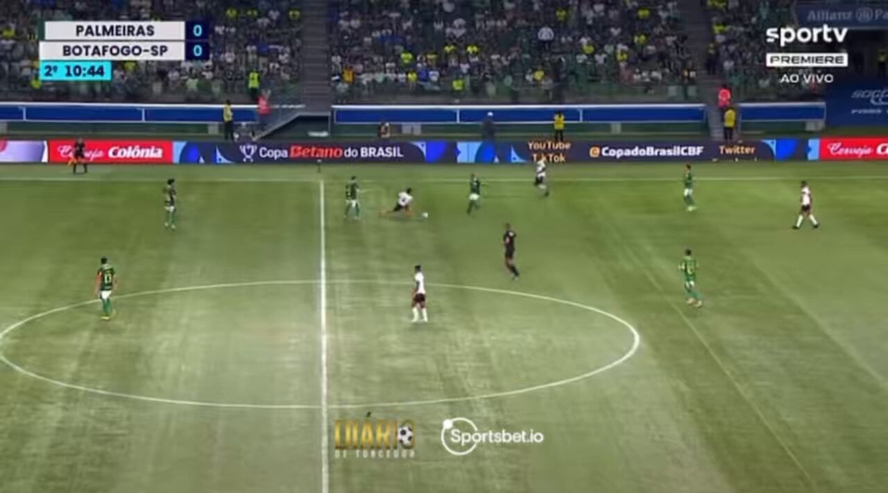 Great play by Endrick in first goal of Palmeiras vs Botafogo