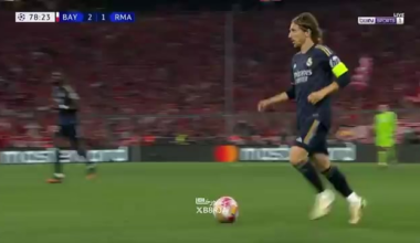 Modrić pass to Vinicius