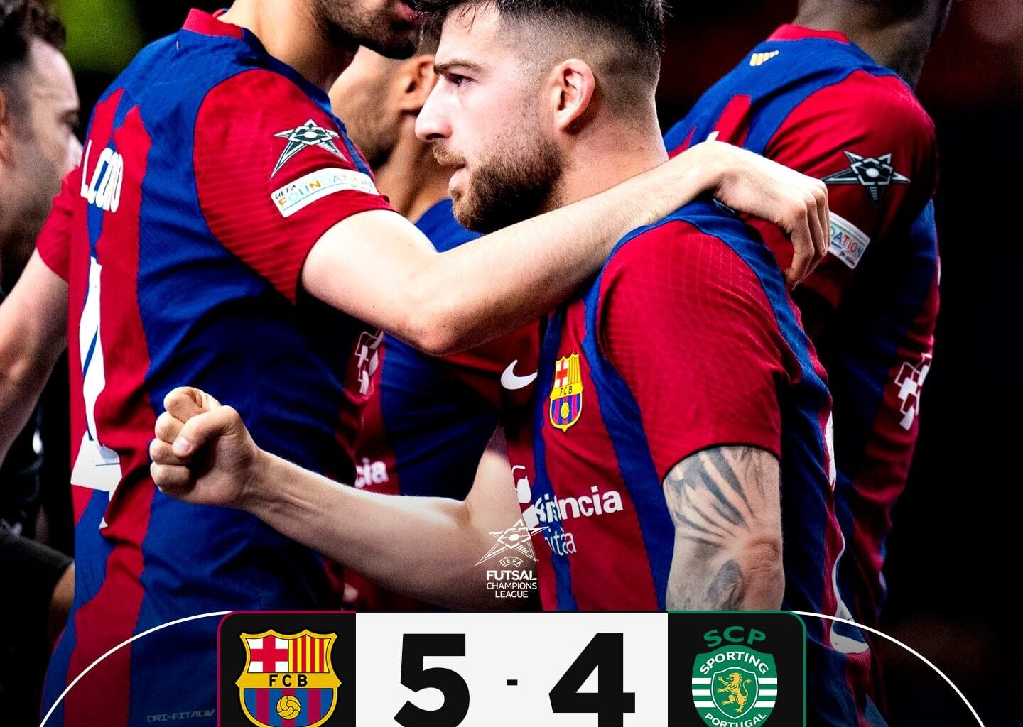 Barcelona elimina o Sporting e marca encontro com o Palma na final da Champions League de futsal.