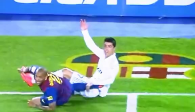 Iconic moment from Pepe tackling Dani Alves