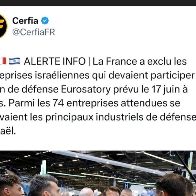 Entreprises israéliennes exclues du salon de la défense Eurosatory