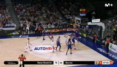 Sergio Llull hitting Four 3-Pointers in a row vs Barça