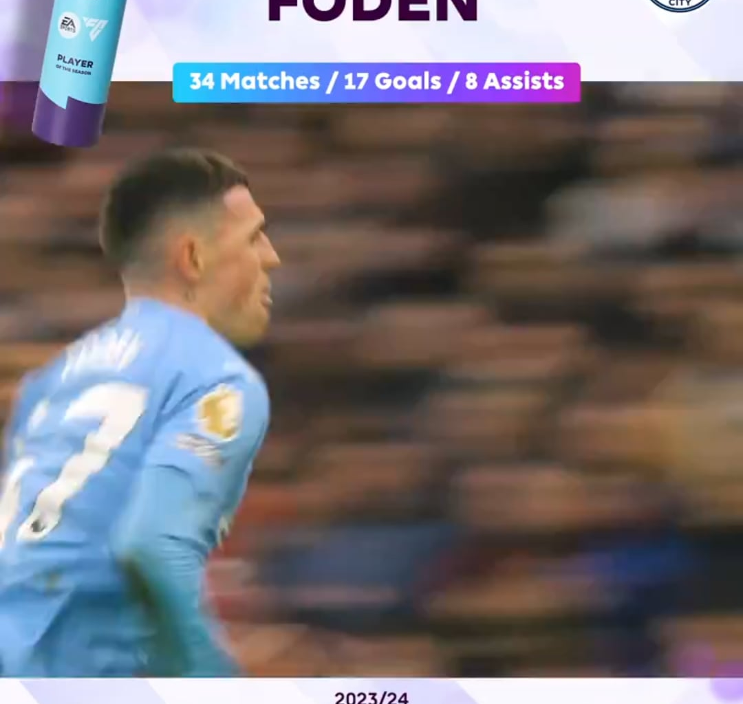 PL Player of the season - Phil Foden. One of our own 🩵