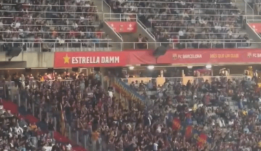 Barca Fans chanting Vitor Roque as a way of showing support