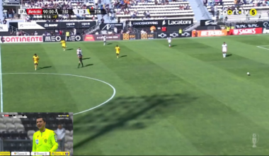 Apesar da derrota no dérbi, adeptos do Farense gritam efusivamente o penalty e o golo do Boavista, remetendo o rival Portimonense para o Playoff de Despromoção.