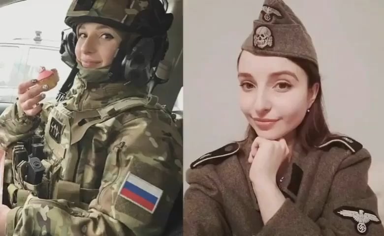 Complication of Russian soldiers w/ Nazi insignia