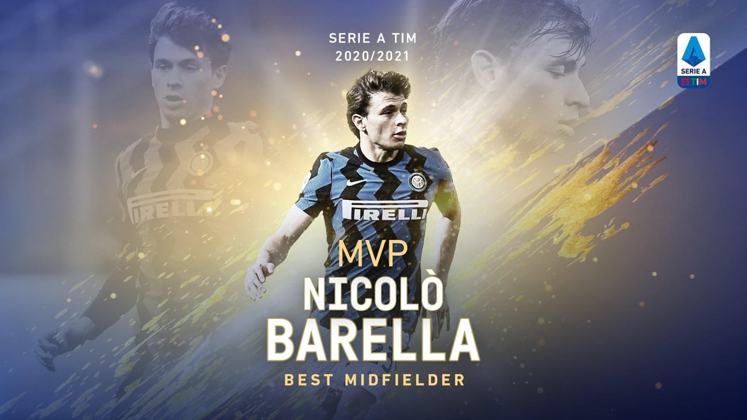 [Mari] For the fourth year in a row, the award for best midfielder award in Serie A goes to an Inter player: 2020/21: Barella. 2021/22: Brozovic. 2022/23: Barella. 2023/24: Calhanoglu.
