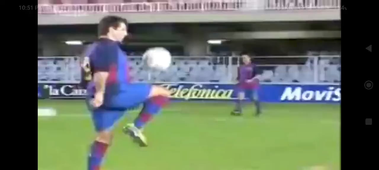 Joan Laporta playing as striker for FC Barcelona in Football Directors Match