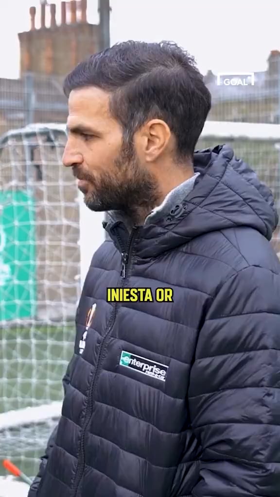 Cesc Fabregas chooses Iniesta as the GOAT midfielder.