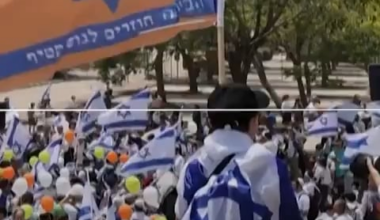 Manifestation de colons israéliens appelant à la colonisation de Gaza, soutenue par des membres influents du gouvernement Netanyahu.